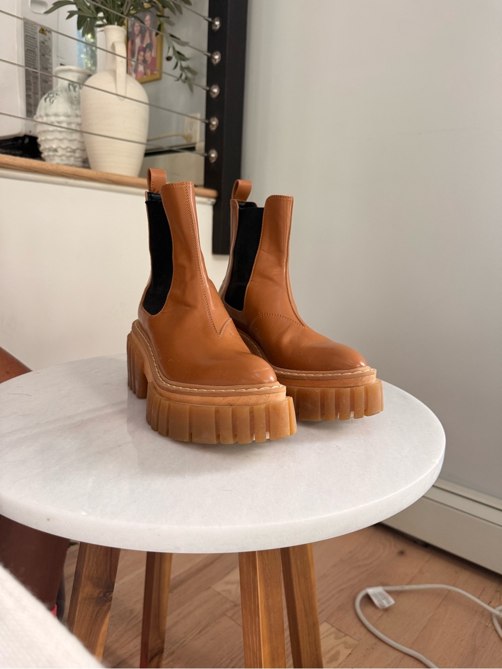 Stella McCartney Tan Platform boots